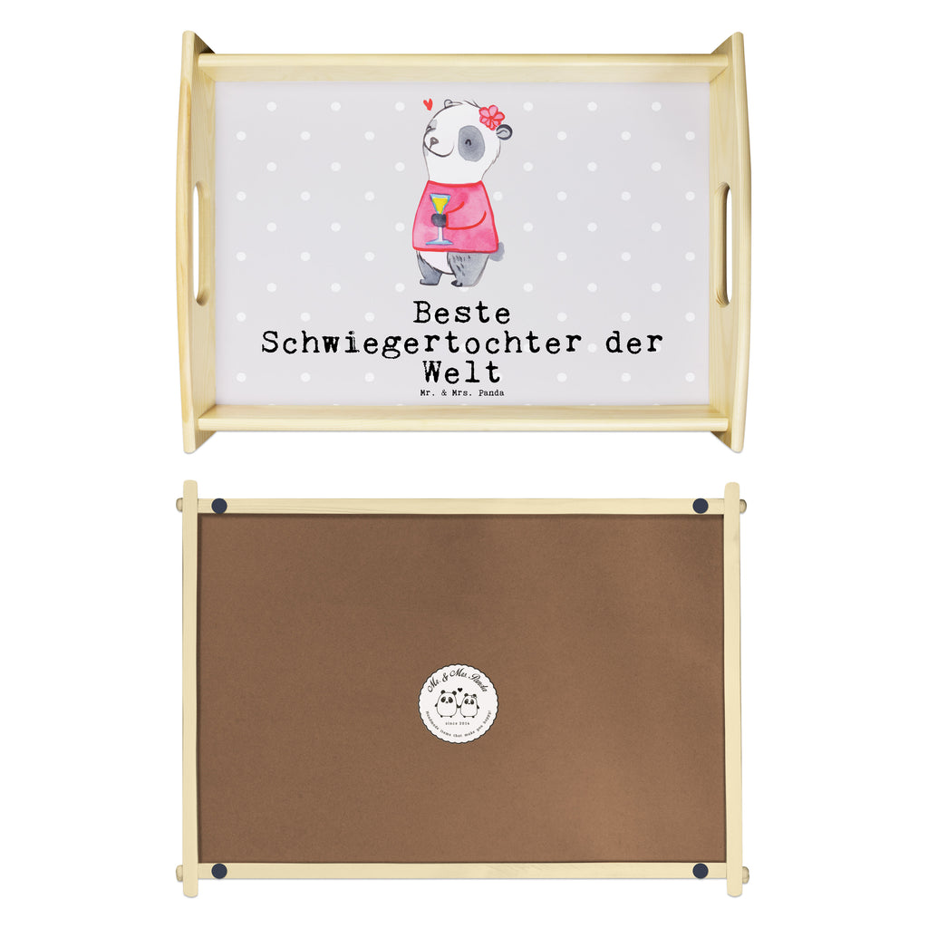 Serviertablett Panda Beste Schwiegertochter der Welt Tablett, Holztablett, Küchentablett, Dekotablett, Frühstückstablett, für, Dankeschön, Geschenk, Schenken, Geburtstag, Geburtstagsgeschenk, Geschenkidee, Danke, Bedanken, Mitbringsel, Freude machen, Geschenktipp, Schwiegertochter, Tochter, Ehefrau des Sohns, Frau, angeheiratet, Hochzeit