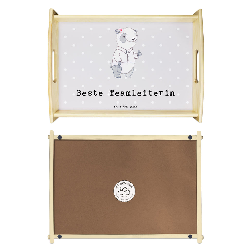 Serviertablett Panda Beste Teamleiterin Tablett, Holztablett, Küchentablett, Dekotablett, Frühstückstablett, für, Dankeschön, Geschenk, Schenken, Geburtstag, Geburtstagsgeschenk, Geschenkidee, Danke, Bedanken, Mitbringsel, Freude machen, Geschenktipp, Teamleiterin, Seminarleiterin, Gruppenleiterin, Leiterin, Kollegin, Chefin, Vorgesetzte, Abschied, Abschiedsgeschenk, Ruhestand