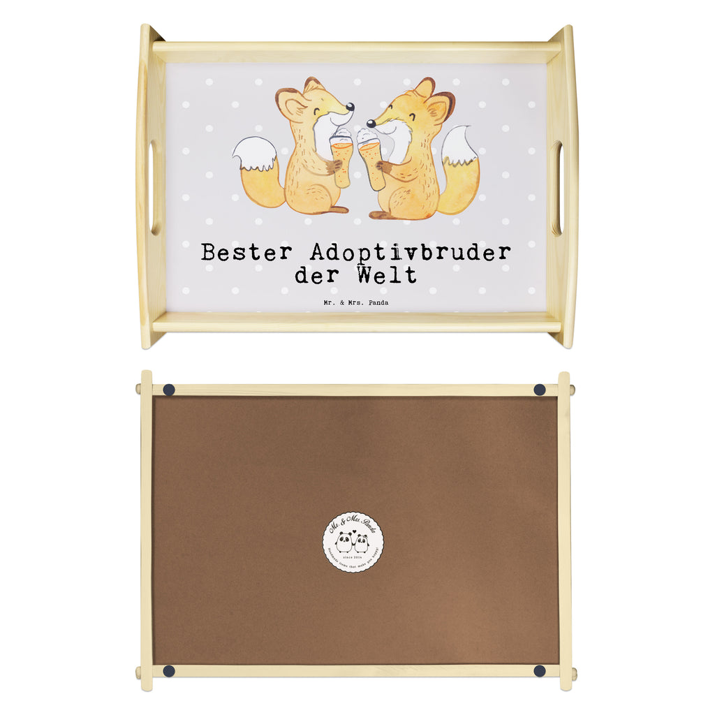 Serviertablett Fuchs Bester Adoptivbruder der Welt Tablett, Holztablett, Küchentablett, Dekotablett, Frühstückstablett, für, Dankeschön, Geschenk, Schenken, Geburtstag, Geburtstagsgeschenk, Geschenkidee, Danke, Bedanken, Mitbringsel, Freude machen, Geschenktipp, Adoptivbruder, adoptiert, Bruder, Brudi, Geschwister, Bruderherz, Schwester, Familie, Kleinigkeit, Brother, Bester, Sohn
