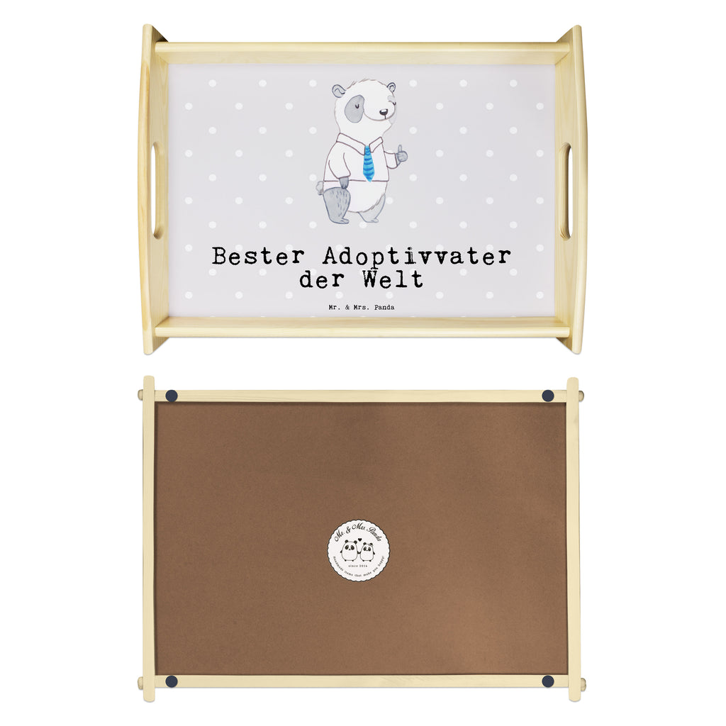 Serviertablett Panda Bester Adoptivvater der Welt Tablett, Holztablett, Küchentablett, Dekotablett, Frühstückstablett, für, Dankeschön, Geschenk, Schenken, Geburtstag, Geburtstagsgeschenk, Geschenkidee, Danke, Bedanken, Mitbringsel, Freude machen, Geschenktipp, Adoptiv vater, Adoption, adoptiert, Adoptivvater