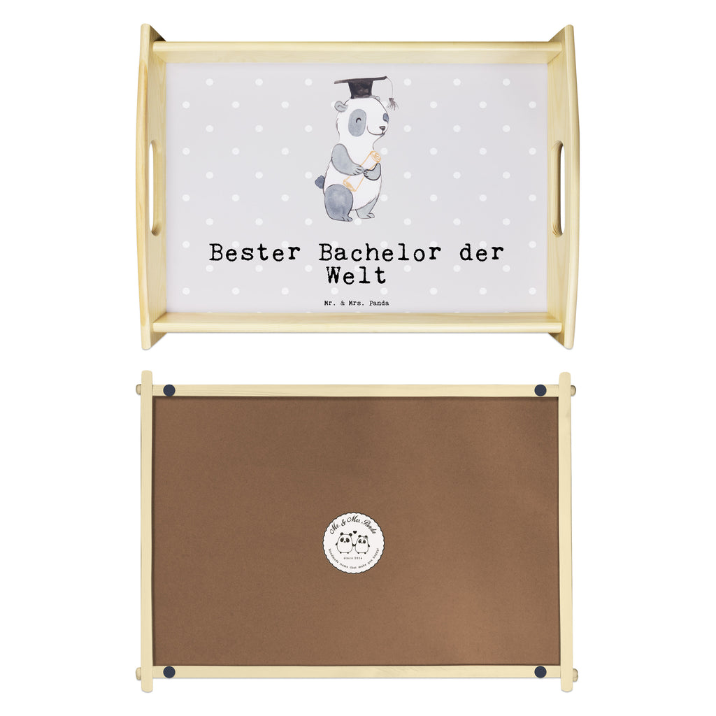 Serviertablett Panda Bester Bachelor der Welt Tablett, Holztablett, Küchentablett, Dekotablett, Frühstückstablett, für, Dankeschön, Geschenk, Schenken, Geburtstag, Geburtstagsgeschenk, Geschenkidee, Danke, Bedanken, Mitbringsel, Freude machen, Geschenktipp, Bachelor, Student, Studium, Sohn, Spaß, Musterschüler, lustig, Studienabschluss, witzig, Universität, Abschluss, Alumni, Uni, Studenten, Hochschule