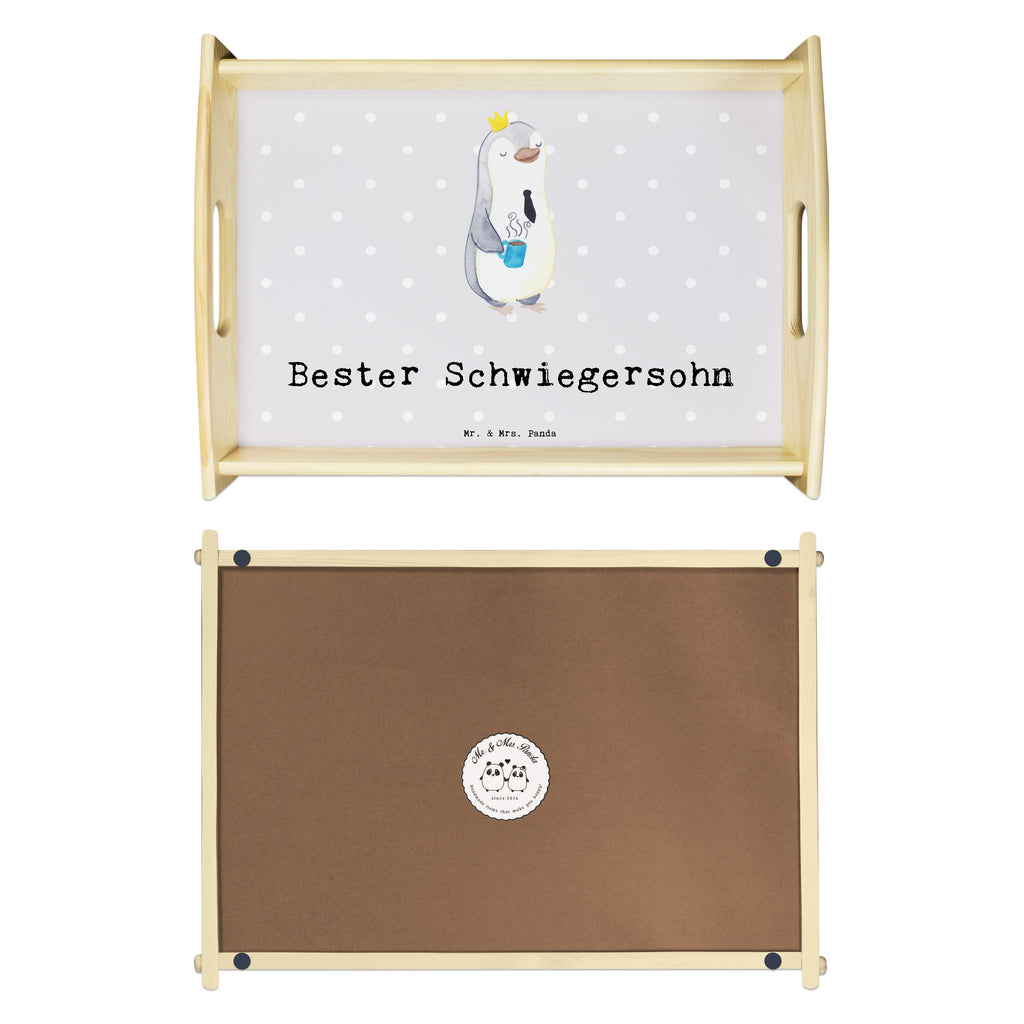 Serviertablett Pinguin Bester Schwiegersohn Tablett, Holztablett, Küchentablett, Dekotablett, Frühstückstablett, für, Dankeschön, Geschenk, Schenken, Geburtstag, Geburtstagsgeschenk, Geschenkidee, Danke, Bedanken, Mitbringsel, Freude machen, Geschenktipp, Schwiegersohn, Tochter, Ehefrau des Sohns, Frau, angeheiratet, Hochzeit, Heirat