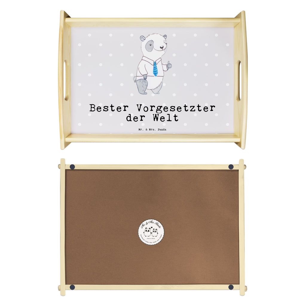 Serviertablett Panda Bester Vorgesetzter der Welt Tablett, Holztablett, Küchentablett, Dekotablett, Frühstückstablett, für, Dankeschön, Geschenk, Schenken, Geburtstag, Geburtstagsgeschenk, Geschenkidee, Danke, Bedanken, Mitbringsel, Freude machen, Geschenktipp, Chef, Boss, Abschiedsgeschenk, Abteilungsleiter, Kollege, Vorgesetzter, Vorgesetzte, Arbeit, Leiter, Arbeitgeber, Führungskraft