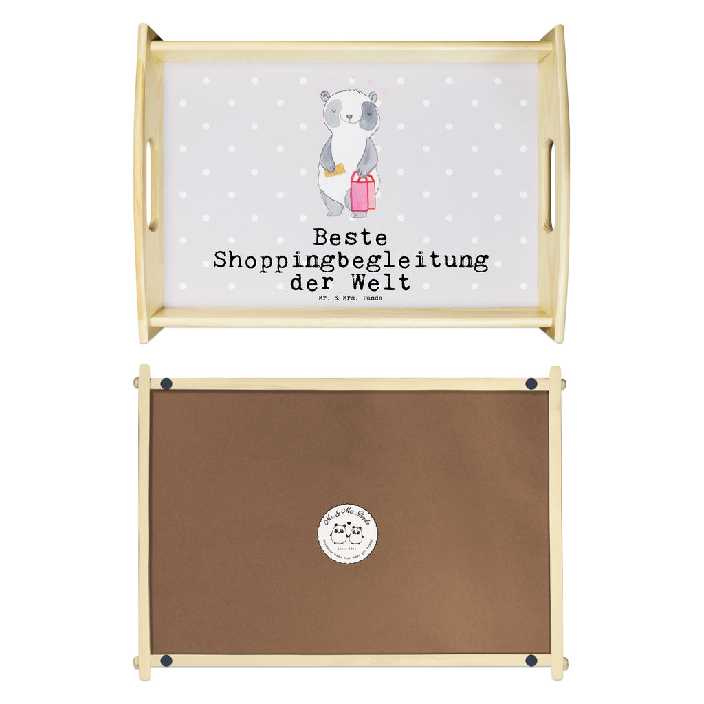 Serviertablett Panda Beste Shoppingbegleitung der Welt Tablett, Holztablett, Küchentablett, Dekotablett, Frühstückstablett, für, Dankeschön, Geschenk, Schenken, Geburtstag, Geburtstagsgeschenk, Geschenkidee, Danke, Bedanken, Mitbringsel, Freude machen, Geschenktipp, Shoppingbegleitung, Shoppingpartner, Begleitung, Shoppen, Partner, Freundin, Freund, bff, Shopping, Einkaufen, Shopping-Queen, Queen, Bester