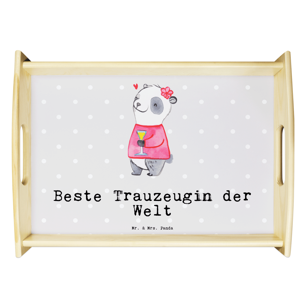 Serviertablett Panda Beste Trauzeugin der Welt Tablett, Holztablett, Küchentablett, Dekotablett, Frühstückstablett, für, Dankeschön, Geschenk, Schenken, Geburtstag, Geburtstagsgeschenk, Geschenkidee, Danke, Bedanken, Mitbringsel, Freude machen, Geschenktipp, Trauzeugin, Trauhzeugin, Freundin, Hochzeit, Heirat, JGA, Trauung, Kirche, Standesamt, Braut