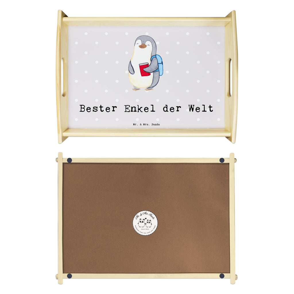 Serviertablett Pinguin Bester Enkel der Welt Tablett, Holztablett, Küchentablett, Dekotablett, Frühstückstablett, für, Dankeschön, Geschenk, Schenken, Geburtstag, Geburtstagsgeschenk, Geschenkidee, Danke, Bedanken, Mitbringsel, Freude machen, Geschenktipp, Enkel, Enkelkind, Enkelsohn, Oma, Opa, Kind von Tochter, Kind von Sohn, Taufe, Großsohn