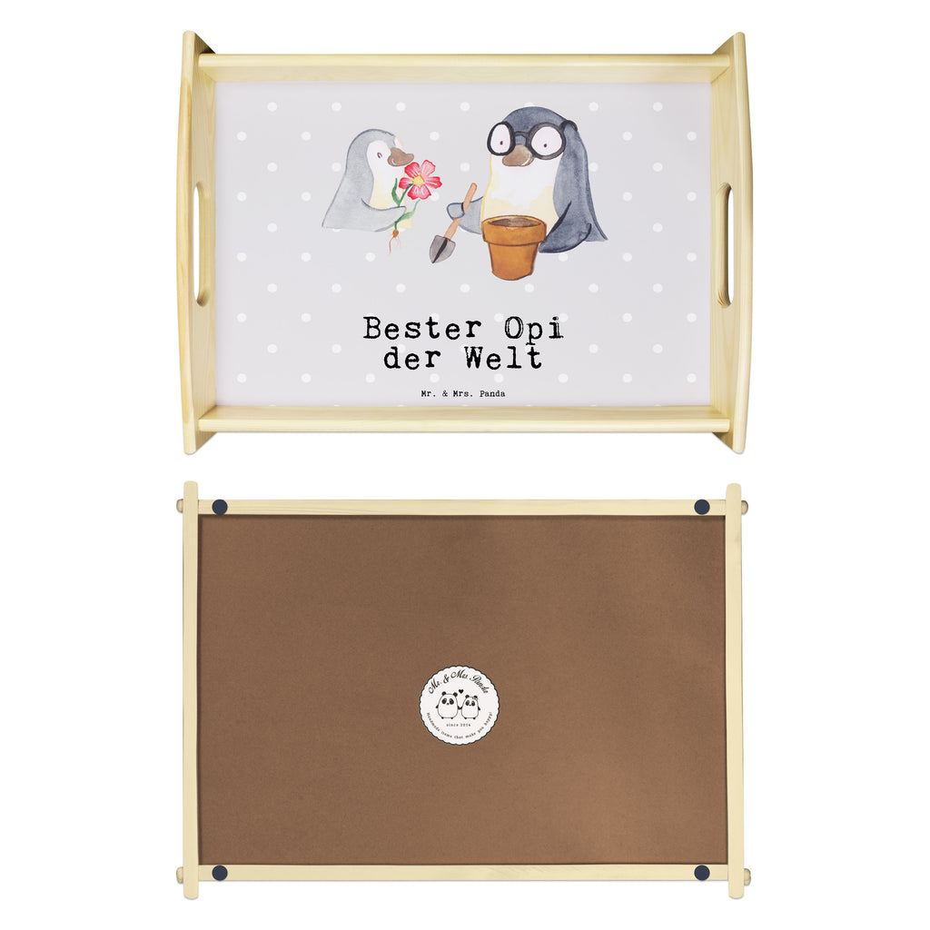 Serviertablett Pinguin Bester Opi der Welt Tablett, Holztablett, Küchentablett, Dekotablett, Frühstückstablett, für, Dankeschön, Geschenk, Schenken, Geburtstag, Geburtstagsgeschenk, Geschenkidee, Danke, Bedanken, Mitbringsel, Freude machen, Geschenktipp, Großvater, Grossvater, Opa, Opi. Großpapa, Großeltern, Nichte, Neffe, Kleinigkeit, Oppa, Oppi, Bester