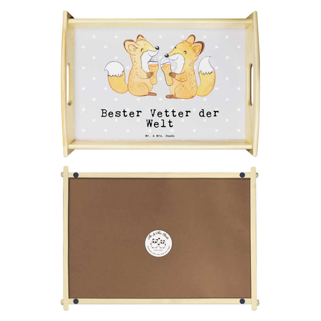 Serviertablett Fuchs Bester Vetter der Welt Tablett, Holztablett, Küchentablett, Dekotablett, Frühstückstablett, für, Dankeschön, Geschenk, Schenken, Geburtstag, Geburtstagsgeschenk, Geschenkidee, Danke, Bedanken, Mitbringsel, Freude machen, Geschenktipp, Vetter, Cousin, Kousin, Sohn von Onkel, Sohn von Tante, Familie, Verwandtschaft, Cousine