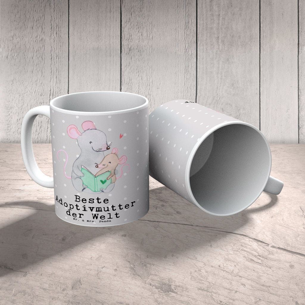 Tasse Maus Beste Adoptivmutter der Welt Becher, Kaffeetasse, Kaffeebecher, Tee, Frühstück, Büro, für, Dankeschön, Geschenk, Schenken, Geburtstag, Geburtstagsgeschenk, Geschenkidee, Danke, Bedanken, Mitbringsel, Freude machen, Geschenktipp, Adoptivmutter, Adoptivmama, adoptiert, Mama, Mami, Mutter, Muttertag, Mutti, Ma, Tochter, Sohn, Beste Mama, Beste, Supermama