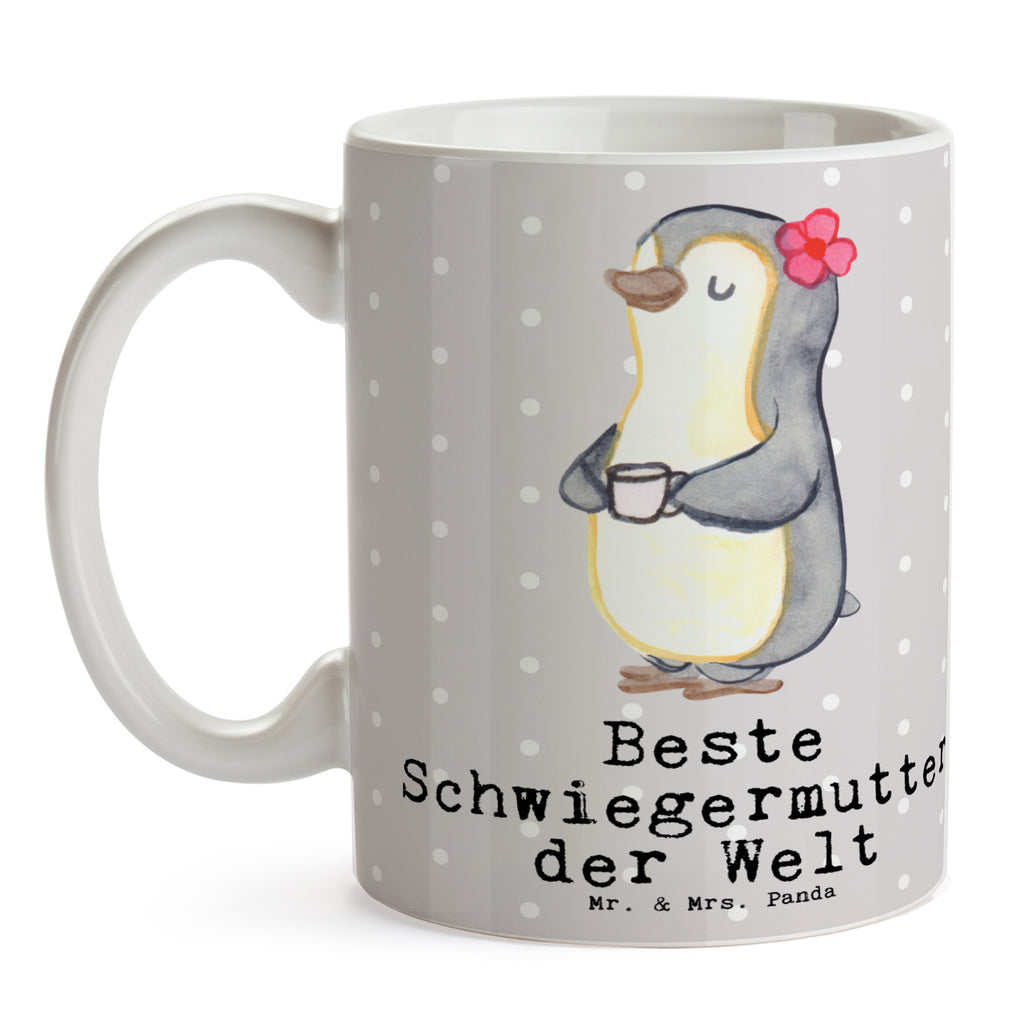 Tasse Pinguin Beste Schwiegermutter der Welt Becher, Kaffeetasse, Kaffeebecher, Tee, Frühstück, Büro, für, Dankeschön, Geschenk, Schenken, Geburtstag, Geburtstagsgeschenk, Geschenkidee, Danke, Bedanken, Mitbringsel, Freude machen, Geschenktipp, Schwiegermutter, Schwiegermama, Schwiegereltern, Mama, Mutter, Mutter des Ehepartners, angeheiratet