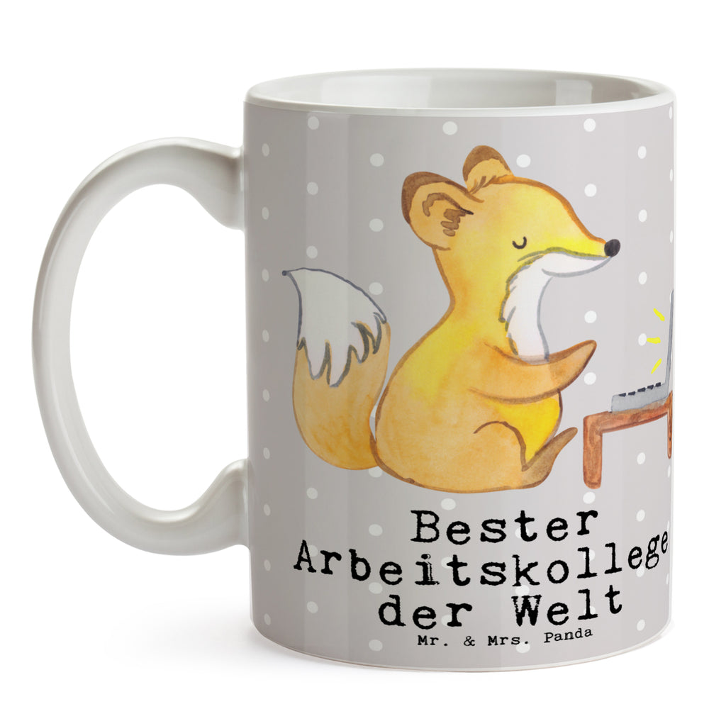 Tasse Fuchs Bester Arbeitskollege der Welt Becher, Kaffeetasse, Kaffeebecher, Tee, Frühstück, Büro, für, Dankeschön, Geschenk, Schenken, Geburtstag, Geburtstagsgeschenk, Geschenkidee, Danke, Bedanken, Mitbringsel, Freude machen, Geschenktipp, Arbeitskollege, Kollege, Abschiedsgeschenk, Ruhestand, Arbeit, Mitarbeiter, Berufsgenosse, Beruf