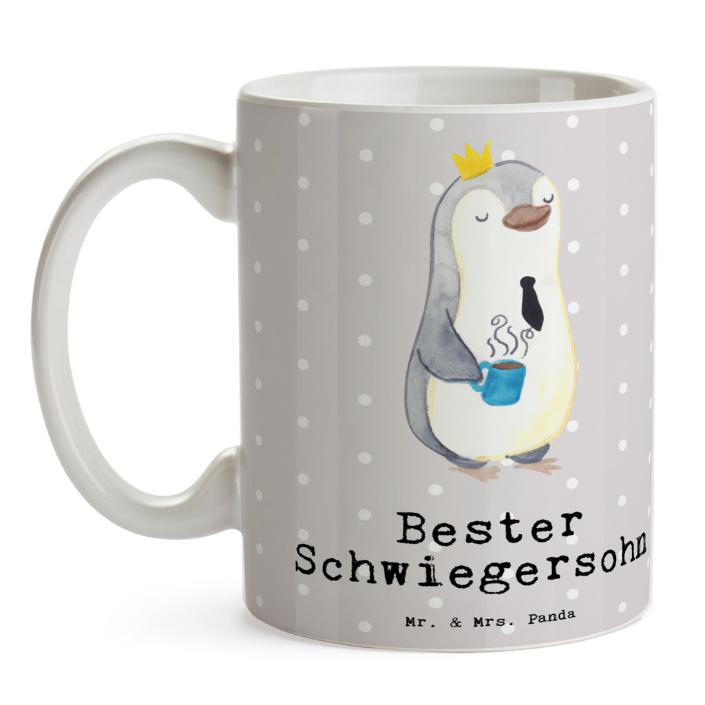 Tasse Pinguin Bester Schwiegersohn Becher, Kaffeetasse, Kaffeebecher, Tee, Frühstück, Büro, für, Dankeschön, Geschenk, Schenken, Geburtstag, Geburtstagsgeschenk, Geschenkidee, Danke, Bedanken, Mitbringsel, Freude machen, Geschenktipp, Schwiegersohn, Tochter, Ehefrau des Sohns, Frau, angeheiratet, Hochzeit, Heirat