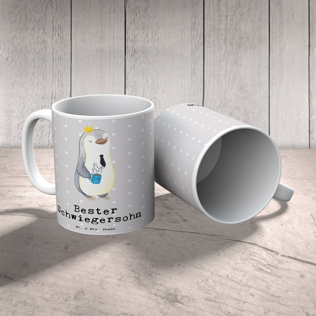 Tasse Pinguin Bester Schwiegersohn Becher, Kaffeetasse, Kaffeebecher, Tee, Frühstück, Büro, für, Dankeschön, Geschenk, Schenken, Geburtstag, Geburtstagsgeschenk, Geschenkidee, Danke, Bedanken, Mitbringsel, Freude machen, Geschenktipp, Schwiegersohn, Tochter, Ehefrau des Sohns, Frau, angeheiratet, Hochzeit, Heirat