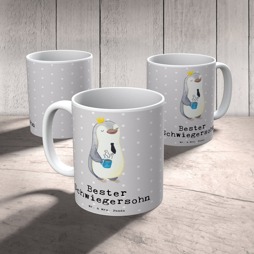 Tasse Pinguin Bester Schwiegersohn Becher, Kaffeetasse, Kaffeebecher, Tee, Frühstück, Büro, für, Dankeschön, Geschenk, Schenken, Geburtstag, Geburtstagsgeschenk, Geschenkidee, Danke, Bedanken, Mitbringsel, Freude machen, Geschenktipp, Schwiegersohn, Tochter, Ehefrau des Sohns, Frau, angeheiratet, Hochzeit, Heirat