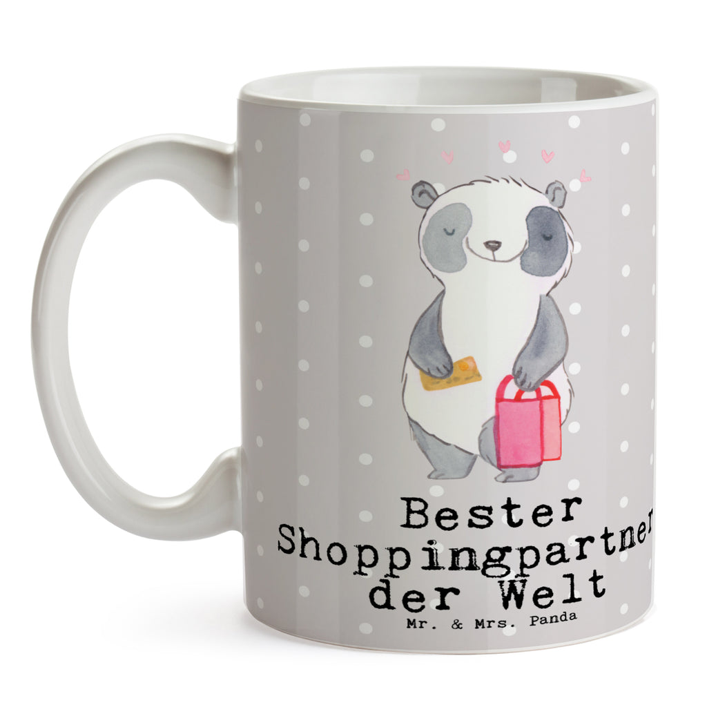 Tasse Panda Bester Shoppingpartner der Welt Becher, Kaffeetasse, Kaffeebecher, Tee, Frühstück, Büro, für, Dankeschön, Geschenk, Schenken, Geburtstag, Geburtstagsgeschenk, Geschenkidee, Danke, Bedanken, Mitbringsel, Freude machen, Geschenktipp, Shoppingpartner, Shoppen, Begleitung, Partner, Freundin, Freund, bff, Shopping, Einkaufen, Shopping-Queen, Queen, Bester