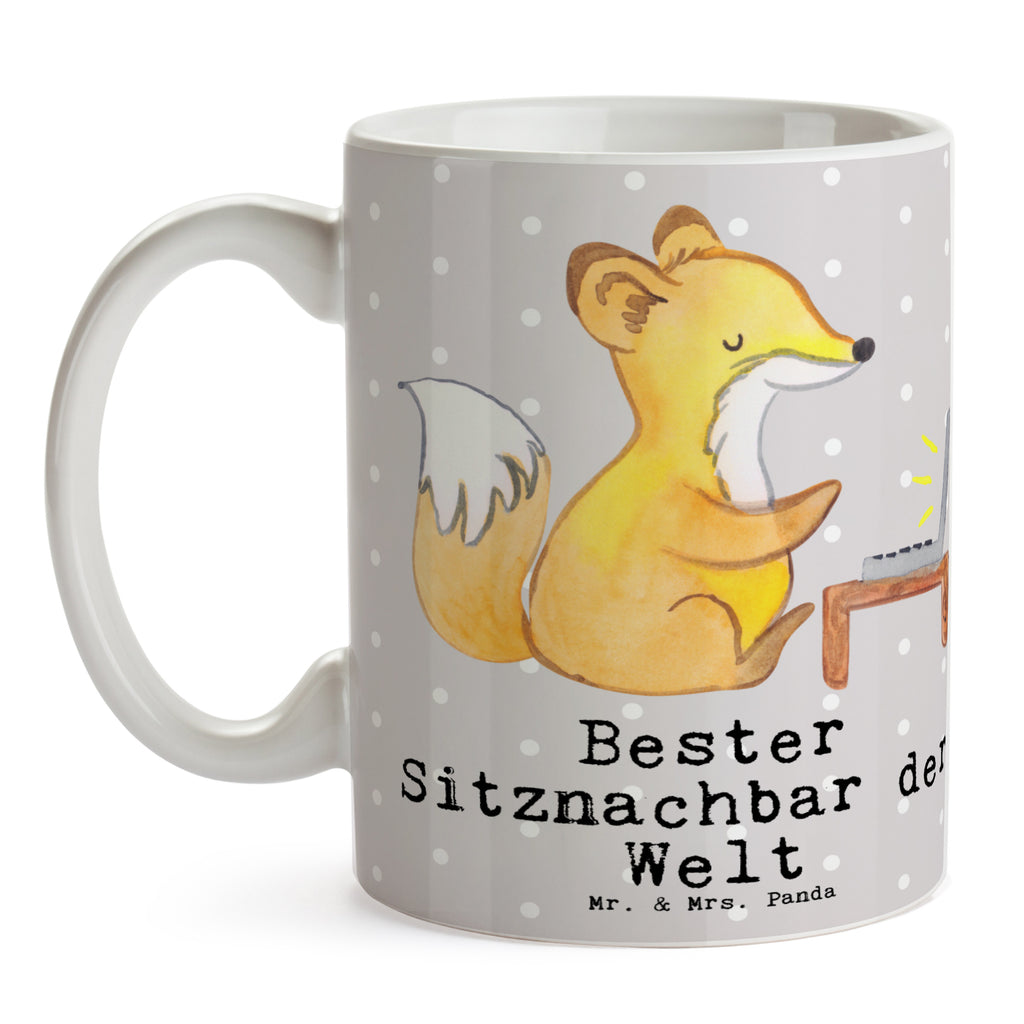 Tasse Fuchs Bester Sitznachbar der Welt Becher, Kaffeetasse, Kaffeebecher, Tee, Frühstück, Büro, für, Dankeschön, Geschenk, Schenken, Geburtstag, Geburtstagsgeschenk, Geschenkidee, Danke, Bedanken, Mitbringsel, Freude machen, Geschenktipp, Sitznachbar, Stuhlnachbar, Nachbar, Uni, Universität, Seminar, Kommilitone, Tischnachbar, Schule, Mitschüler, Mitstudent, Hochschule