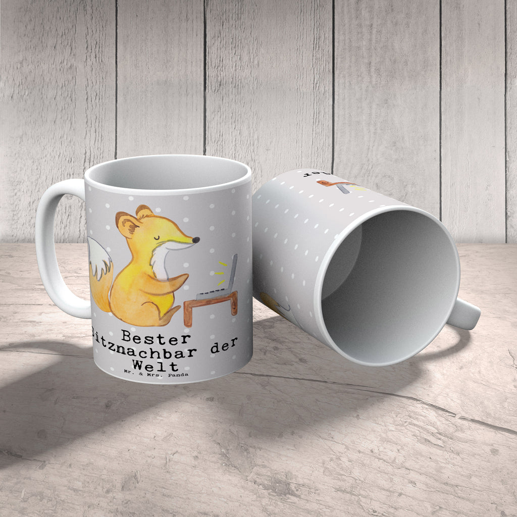 Tasse Fuchs Bester Sitznachbar der Welt Becher, Kaffeetasse, Kaffeebecher, Tee, Frühstück, Büro, für, Dankeschön, Geschenk, Schenken, Geburtstag, Geburtstagsgeschenk, Geschenkidee, Danke, Bedanken, Mitbringsel, Freude machen, Geschenktipp, Sitznachbar, Stuhlnachbar, Nachbar, Uni, Universität, Seminar, Kommilitone, Tischnachbar, Schule, Mitschüler, Mitstudent, Hochschule