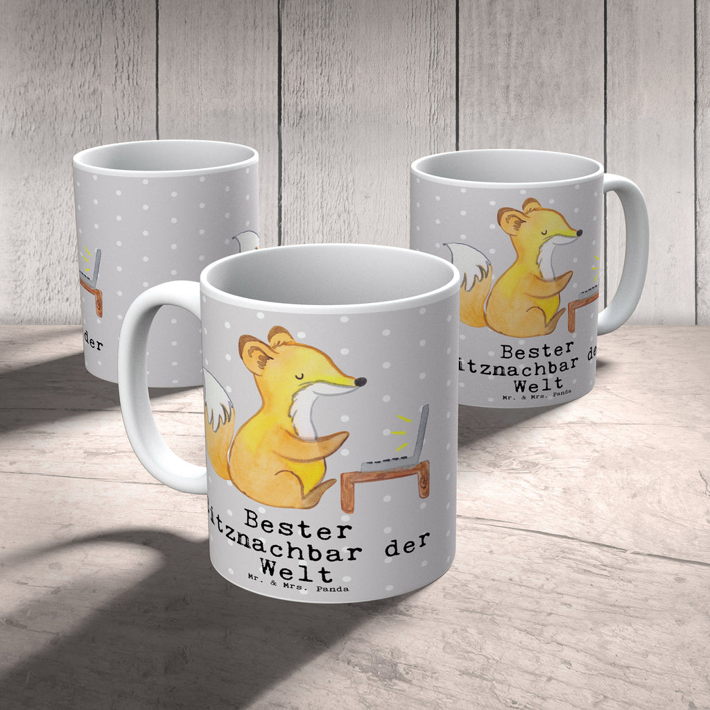 Tasse Fuchs Bester Sitznachbar der Welt Becher, Kaffeetasse, Kaffeebecher, Tee, Frühstück, Büro, für, Dankeschön, Geschenk, Schenken, Geburtstag, Geburtstagsgeschenk, Geschenkidee, Danke, Bedanken, Mitbringsel, Freude machen, Geschenktipp, Sitznachbar, Stuhlnachbar, Nachbar, Uni, Universität, Seminar, Kommilitone, Tischnachbar, Schule, Mitschüler, Mitstudent, Hochschule