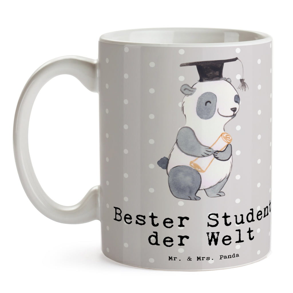 Tasse Panda Bester Student der Welt Becher, Kaffeetasse, Kaffeebecher, Tee, Frühstück, Büro, für, Dankeschön, Geschenk, Schenken, Geburtstag, Geburtstagsgeschenk, Geschenkidee, Danke, Bedanken, Mitbringsel, Freude machen, Geschenktipp, Student, Studium, Sohn, Spaß, Musterschüler, lustig, Studienabschluss, witzig, Universität, Abschluss, Alumni, Uni, Studenten, Hochschule
