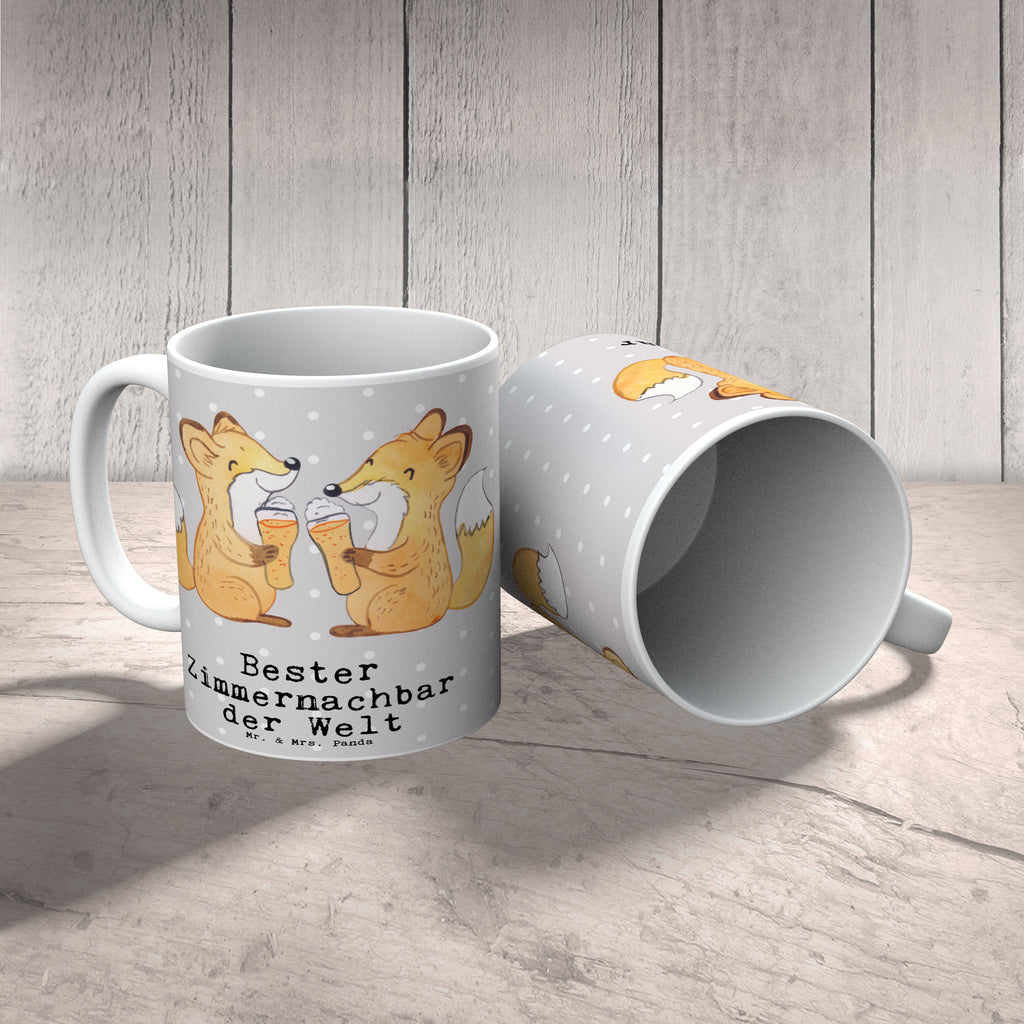 Tasse Fuchs Bester Zimmernachbar der Welt Becher, Kaffeetasse, Kaffeebecher, Tee, Frühstück, Büro, für, Dankeschön, Geschenk, Schenken, Geburtstag, Geburtstagsgeschenk, Geschenkidee, Danke, Bedanken, Mitbringsel, Freude machen, Geschenktipp, Zimmernachbar, Zimmernachbarn, Zimmer, Krankenhaus, Patient, Kollegin, Wohnheim, Nachbar, WG, Studentenwohnheim