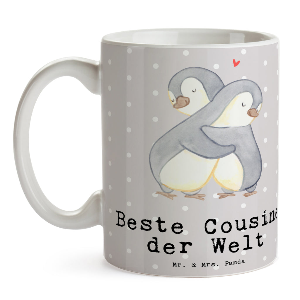Tasse Pinguin Beste Cousine der Welt Becher, Kaffeetasse, Kaffeebecher, Tee, Frühstück, Büro, für, Dankeschön, Geschenk, Schenken, Geburtstag, Geburtstagsgeschenk, Geschenkidee, Danke, Bedanken, Mitbringsel, Freude machen, Geschenktipp, Cousine, Kusine, Kousine, Cousinchen, Tochter von Onkel, Tochter von Tante, Familie, Verwandtschaft, Cousin