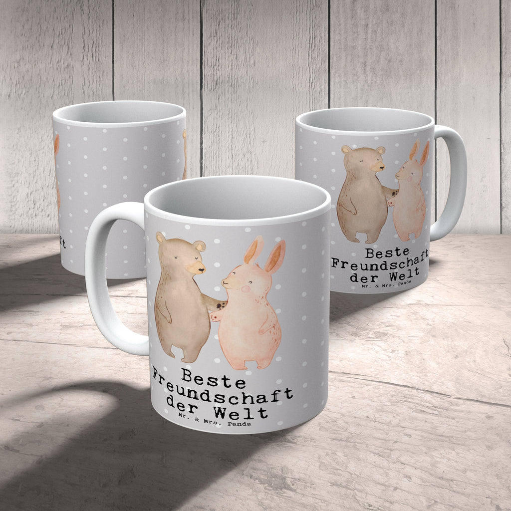 Tasse Hase Beste Freundschaft der Welt Becher, Kaffeetasse, Kaffeebecher, Tee, Frühstück, Büro, für, Dankeschön, Geschenk, Schenken, Geburtstag, Geburtstagsgeschenk, Geschenkidee, Danke, Bedanken, Mitbringsel, Freude machen, Geschenktipp, Freundschaft, Freunde, Freunde fürs Leben, best friends, Freundin, Freund, Clique, Kumpel, bae, bff