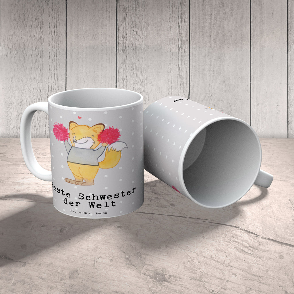 Tasse Fuchs Beste Schwester der Welt Becher, Kaffeetasse, Kaffeebecher, Tee, Frühstück, Büro, für, Dankeschön, Geschenk, Schenken, Geburtstag, Geburtstagsgeschenk, Geschenkidee, Danke, Bedanken, Mitbringsel, Freude machen, Geschenktipp, Schwester, Geschwister, Schwesterherz, Sister, Familie, Kleinigkeit, Beste, Tochter