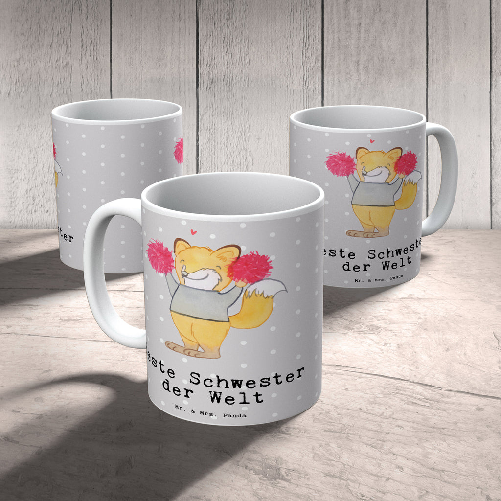 Tasse Fuchs Beste Schwester der Welt Becher, Kaffeetasse, Kaffeebecher, Tee, Frühstück, Büro, für, Dankeschön, Geschenk, Schenken, Geburtstag, Geburtstagsgeschenk, Geschenkidee, Danke, Bedanken, Mitbringsel, Freude machen, Geschenktipp, Schwester, Geschwister, Schwesterherz, Sister, Familie, Kleinigkeit, Beste, Tochter