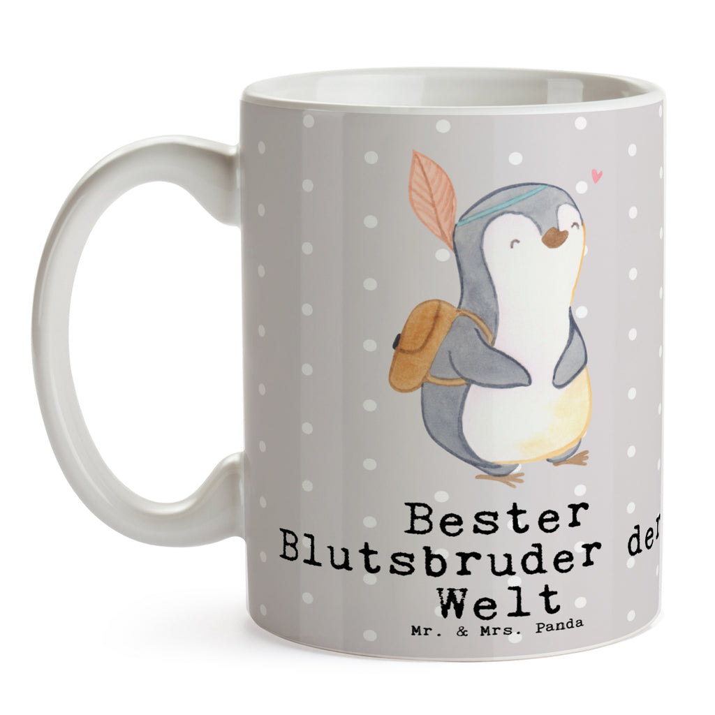 Tasse Pinguin Bester Blutsbruder der Welt Becher, Kaffeetasse, Kaffeebecher, Tee, Frühstück, Büro, für, Dankeschön, Geschenk, Schenken, Geburtstag, Geburtstagsgeschenk, Geschenkidee, Danke, Bedanken, Mitbringsel, Freude machen, Geschenktipp, Blutsbruder, Blutsgeschwister, Freund, Brüder, Geschwister, Bruderherz, Brother, Familie, Kleinigkeit, Bester, Sido
