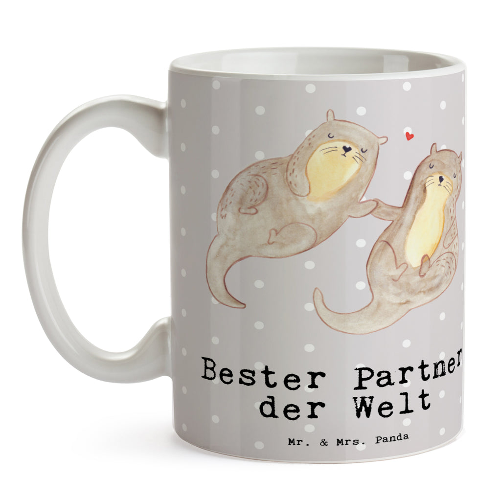 Tasse Otter Bester Partner der Welt Becher, Kaffeetasse, Kaffeebecher, Tee, Frühstück, Büro, für, Dankeschön, Geschenk, Schenken, Geburtstag, Geburtstagsgeschenk, Geschenkidee, Danke, Bedanken, Mitbringsel, Freude machen, Geschenktipp, Partner, Ehepartner, Mann, Frau, Ehefrau, Ehemann. Freundin, Freund, Lebensgefährte, Paar, Liebe