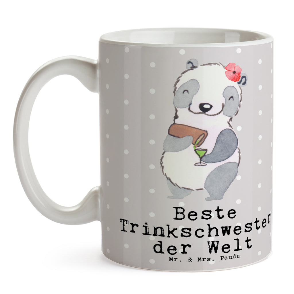 Tasse Panda Beste Trinkschwester der Welt Becher, Kaffeetasse, Kaffeebecher, Tee, Frühstück, Büro, für, Dankeschön, Geschenk, Schenken, Geburtstag, Geburtstagsgeschenk, Geschenkidee, Danke, Bedanken, Mitbringsel, Freude machen, Geschenktipp, Trinkschwester, Saufschwester, Schwester, Sister, Freundin, Party, Bae, Trinken, Alkohol, Wochenende, Kleinigkeit, Sister from another Mister