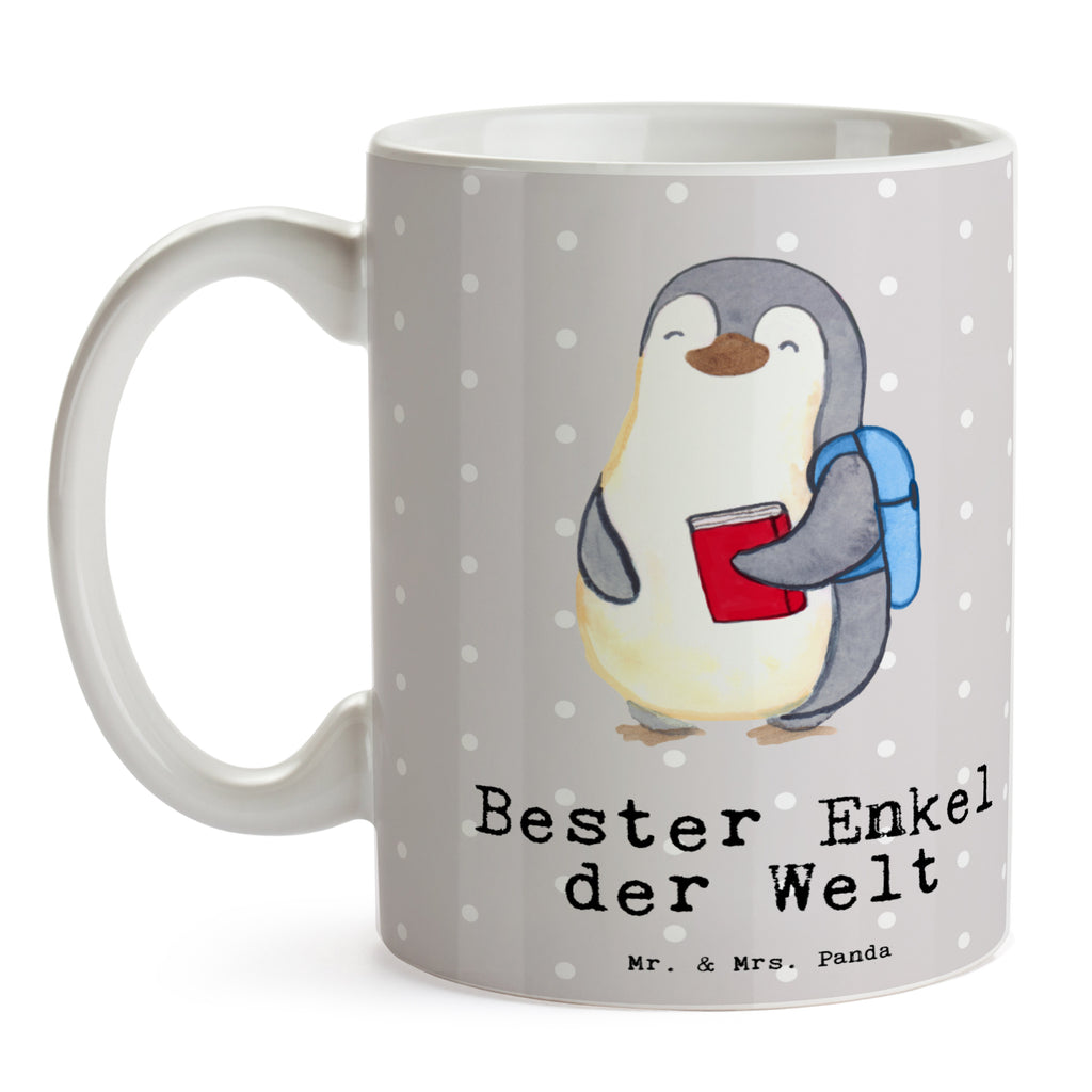 Tasse Pinguin Bester Enkel der Welt Becher, Kaffeetasse, Kaffeebecher, Tee, Frühstück, Büro, für, Dankeschön, Geschenk, Schenken, Geburtstag, Geburtstagsgeschenk, Geschenkidee, Danke, Bedanken, Mitbringsel, Freude machen, Geschenktipp, Enkel, Enkelkind, Enkelsohn, Oma, Opa, Kind von Tochter, Kind von Sohn, Taufe, Großsohn