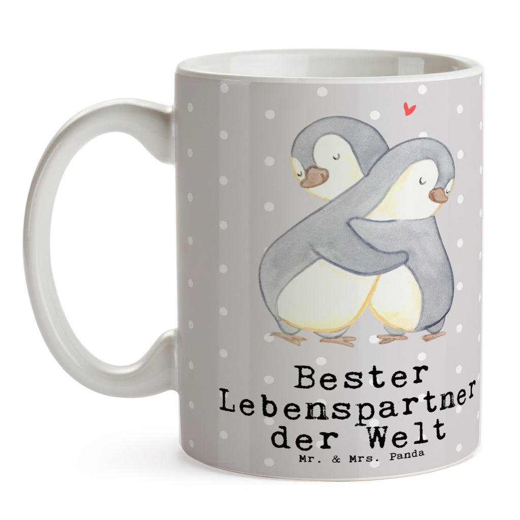 Tasse Pinguin Bester Lebenspartner der Welt Becher, Kaffeetasse, Kaffeebecher, Tee, Frühstück, Büro, für, Dankeschön, Geschenk, Schenken, Geburtstag, Geburtstagsgeschenk, Geschenkidee, Danke, Bedanken, Mitbringsel, Freude machen, Geschenktipp, Lebenspartner, Ehepartner, Partner, Ehemann, Ehefrau, Liebe, Freund, Freundin, Hochzeitstag, verliebt