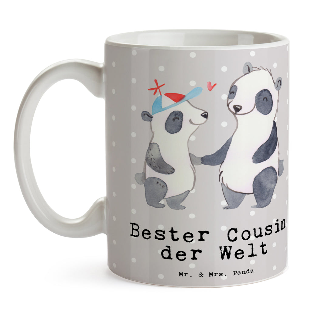 Tasse Panda Bester Cousin der Welt Becher, Kaffeetasse, Kaffeebecher, Tee, Frühstück, Büro, für, Dankeschön, Geschenk, Schenken, Geburtstag, Geburtstagsgeschenk, Geschenkidee, Danke, Bedanken, Mitbringsel, Freude machen, Geschenktipp, Cousin, Kousin, Vetter, Sohn von Onkel, Sohn von Tante, Familie, Verwandtschaft, Cousine