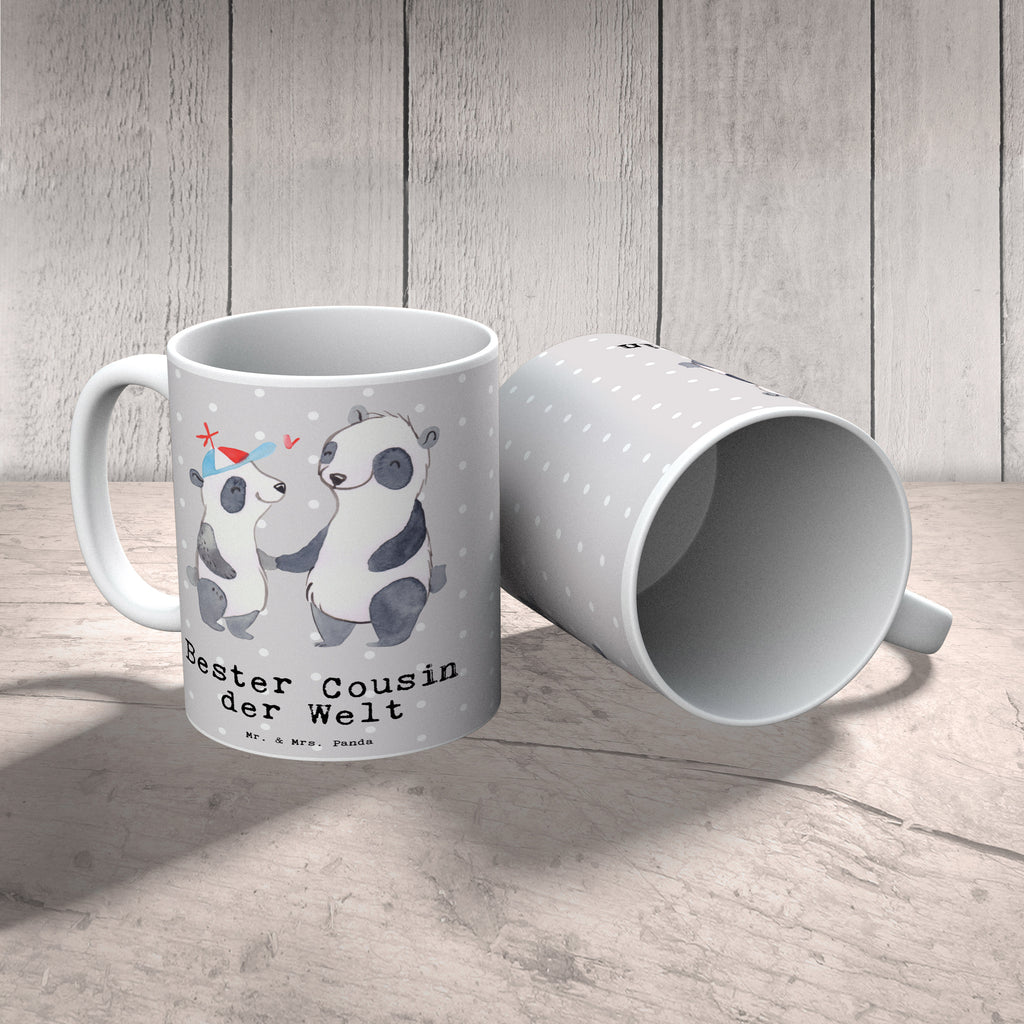 Tasse Panda Bester Cousin der Welt Becher, Kaffeetasse, Kaffeebecher, Tee, Frühstück, Büro, für, Dankeschön, Geschenk, Schenken, Geburtstag, Geburtstagsgeschenk, Geschenkidee, Danke, Bedanken, Mitbringsel, Freude machen, Geschenktipp, Cousin, Kousin, Vetter, Sohn von Onkel, Sohn von Tante, Familie, Verwandtschaft, Cousine