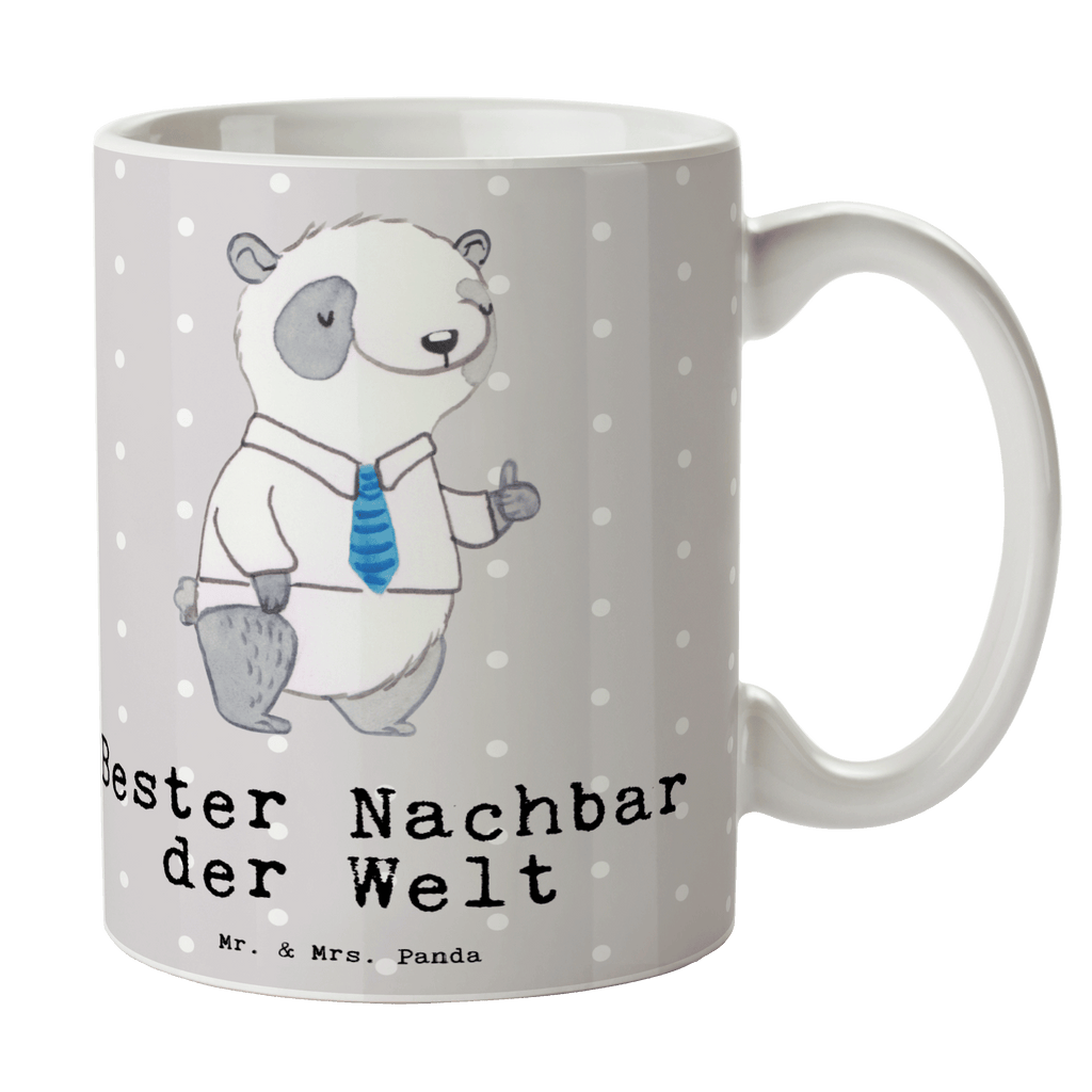 Tasse Panda Bester Nachbar der Welt Becher, Kaffeetasse, Kaffeebecher, Tee, Frühstück, Büro, für, Dankeschön, Geschenk, Schenken, Geburtstag, Geburtstagsgeschenk, Geschenkidee, Danke, Bedanken, Mitbringsel, Freude machen, Geschenktipp, Nachbar, Nachbarn, Nachbarschaft, Freund, Angrenzer, Anwohner, Bewohner, Freundschaft