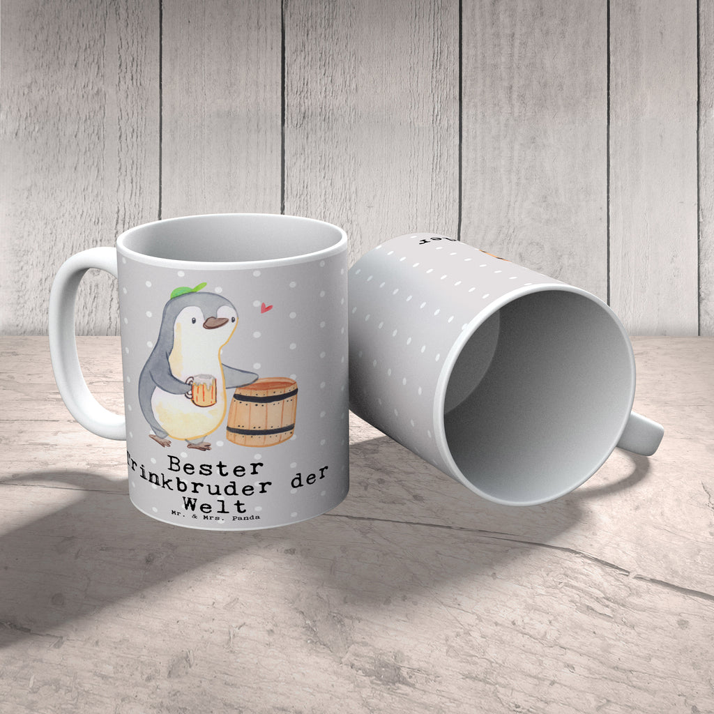 Tasse Pinguin Bester Trinkbruder der Welt Becher, Kaffeetasse, Kaffeebecher, Tee, Frühstück, Büro, für, Dankeschön, Geschenk, Schenken, Geburtstag, Geburtstagsgeschenk, Geschenkidee, Danke, Bedanken, Mitbringsel, Freude machen, Geschenktipp, Trinkbruder, Trinkkumpel, Kumpel, Saufkumpane, Kumpane, Trinken, Party, Kleinigkeit