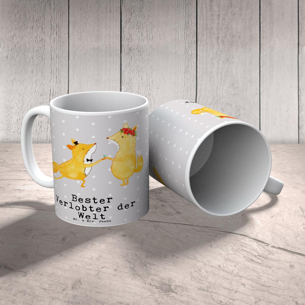 Tasse Fuchs Bester Verlobter der Welt Becher, Kaffeetasse, Kaffeebecher, Tee, Frühstück, Büro, für, Dankeschön, Geschenk, Schenken, Geburtstag, Geburtstagsgeschenk, Geschenkidee, Danke, Bedanken, Mitbringsel, Freude machen, Geschenktipp, Verlobter, Verloben, Verlobung, Traummann, Mann, Freund, Ehemann, Zukünftiger, Hochzeit, Ehe