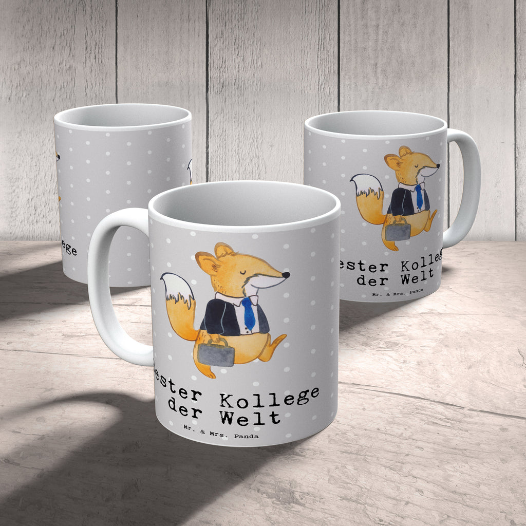 Tasse Fuchs Bester Kollege der Welt Becher, Kaffeetasse, Kaffeebecher, Tee, Frühstück, Büro, für, Dankeschön, Geschenk, Schenken, Geburtstag, Geburtstagsgeschenk, Geschenkidee, Danke, Bedanken, Mitbringsel, Freude machen, Geschenktipp, Arbeitskollege, Kollege, Abschiedsgeschenk, Ruhestand, Arbeit, Mitarbeiter, Berufsgenosse, Beruf