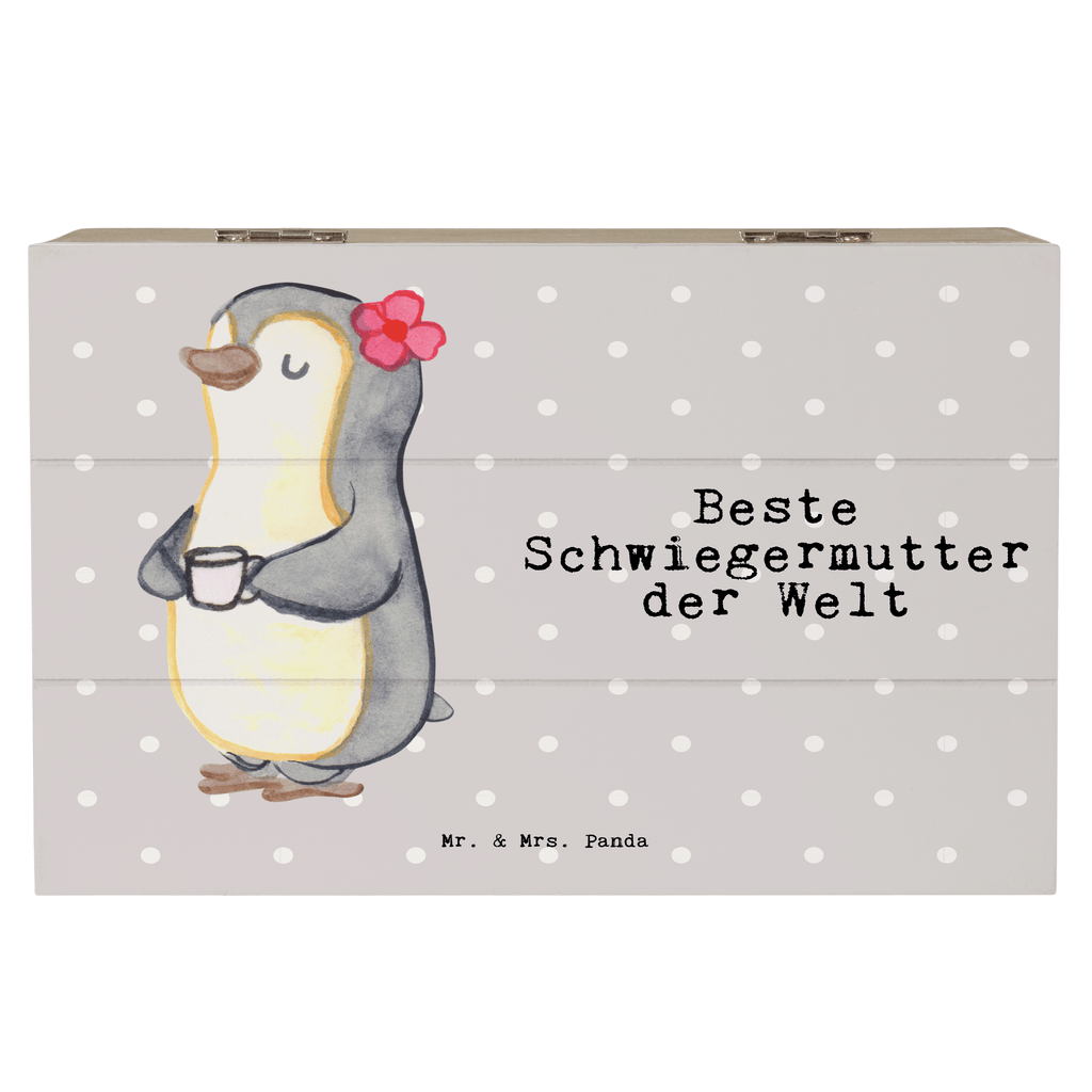Holzkiste Pinguin Beste Schwiegermutter der Welt Schwiegermutter, Schwiegermama, Schwiegereltern, Mama, Mutter, Mutter des Ehepartners, angeheiratet, Dankeschön Holzkiste, Kiste, Schatzkiste, Truhe, Schatulle, XXL,  Erinnerungsbox, Erinnerungskiste, Dekokiste, Aufbewahrungsbox  für, Dankeschön, Geschenk, Schenken, Geburtstag, Geburtstagsgeschenk, Geschenkidee, Danke, Bedanken, Mitbringsel, Freude machen, Geschenktipp