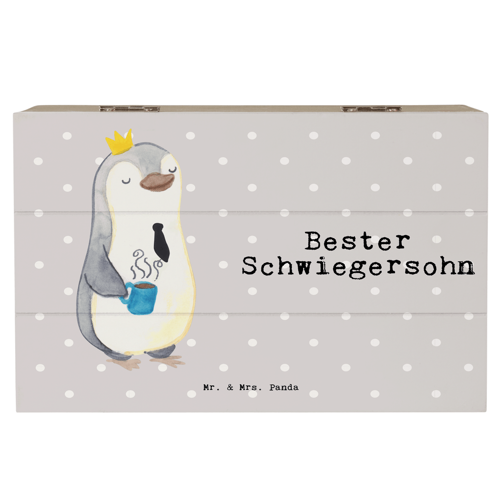 Holzkiste Pinguin Bester Schwiegersohn Schwiegersohn, Tochter, Ehefrau des Sohns, Frau, angeheiratet, Hochzeit, Heirat, Dankeschön Holzkiste, Kiste, Schatzkiste, Truhe, Schatulle, XXL,  Erinnerungsbox, Erinnerungskiste, Dekokiste, Aufbewahrungsbox  für, Dankeschön, Geschenk, Schenken, Geburtstag, Geburtstagsgeschenk, Geschenkidee, Danke, Bedanken, Mitbringsel, Freude machen, Geschenktipp