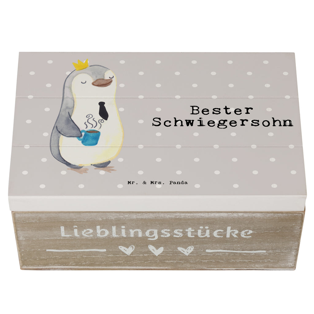 Holzkiste Pinguin Bester Schwiegersohn Schwiegersohn, Tochter, Ehefrau des Sohns, Frau, angeheiratet, Hochzeit, Heirat, Dankeschön Holzkiste, Kiste, Schatzkiste, Truhe, Schatulle, XXL,  Erinnerungsbox, Erinnerungskiste, Dekokiste, Aufbewahrungsbox  für, Dankeschön, Geschenk, Schenken, Geburtstag, Geburtstagsgeschenk, Geschenkidee, Danke, Bedanken, Mitbringsel, Freude machen, Geschenktipp