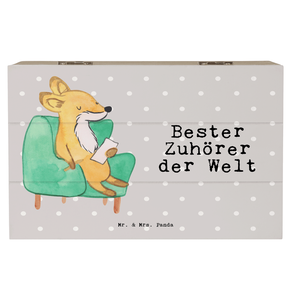 Holzkiste Fuchs Bester Zuhörer der Welt Zuhörer, Freund, Freundin, offenes Ohr, Danke, Dankeschön, Hilfsbereit, Hilfe  Holzkiste, Kiste, Schatzkiste, Truhe, Schatulle, XXL,  Erinnerungsbox, Erinnerungskiste, Dekokiste, Aufbewahrungsbox  für, Dankeschön, Geschenk, Schenken, Geburtstag, Geburtstagsgeschenk, Geschenkidee, Danke, Bedanken, Mitbringsel, Freude machen, Geschenktipp