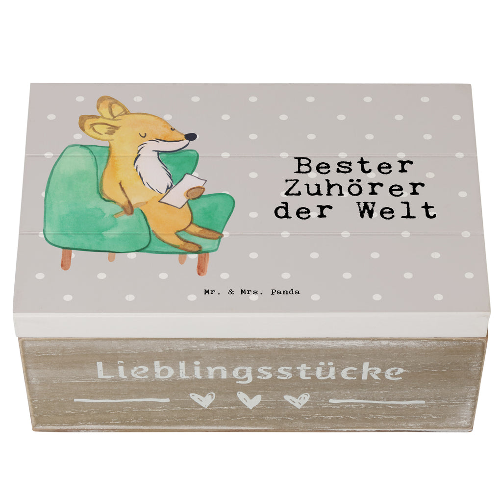 Holzkiste Fuchs Bester Zuhörer der Welt Zuhörer, Freund, Freundin, offenes Ohr, Danke, Dankeschön, Hilfsbereit, Hilfe  Holzkiste, Kiste, Schatzkiste, Truhe, Schatulle, XXL,  Erinnerungsbox, Erinnerungskiste, Dekokiste, Aufbewahrungsbox  für, Dankeschön, Geschenk, Schenken, Geburtstag, Geburtstagsgeschenk, Geschenkidee, Danke, Bedanken, Mitbringsel, Freude machen, Geschenktipp