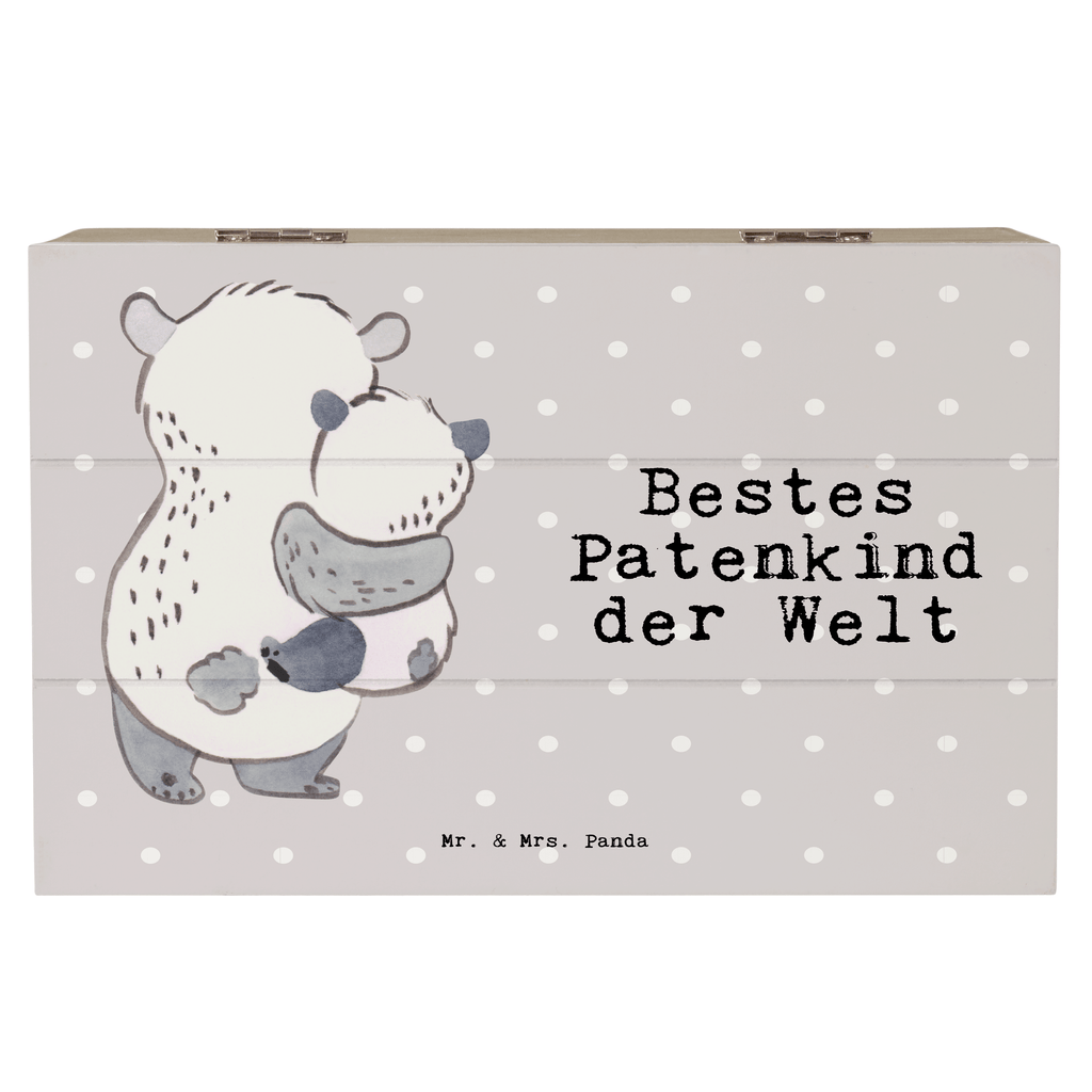 Holzkiste Panda Bestes Patenkind der Welt Patenkind, Paten Kind, Pate, Taufe, Taufgeschenk, Patenonkel, Patentante, Tauffeier, Täufling, Nichte, Neffe Holzkiste, Kiste, Schatzkiste, Truhe, Schatulle, XXL,  Erinnerungsbox, Erinnerungskiste, Dekokiste, Aufbewahrungsbox  für, Dankeschön, Geschenk, Schenken, Geburtstag, Geburtstagsgeschenk, Geschenkidee, Danke, Bedanken, Mitbringsel, Freude machen, Geschenktipp
