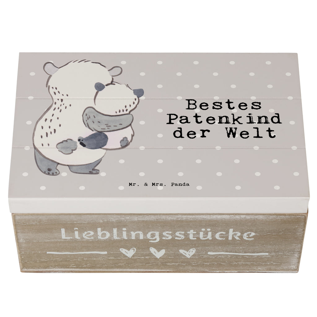Holzkiste Panda Bestes Patenkind der Welt Patenkind, Paten Kind, Pate, Taufe, Taufgeschenk, Patenonkel, Patentante, Tauffeier, Täufling, Nichte, Neffe Holzkiste, Kiste, Schatzkiste, Truhe, Schatulle, XXL,  Erinnerungsbox, Erinnerungskiste, Dekokiste, Aufbewahrungsbox  für, Dankeschön, Geschenk, Schenken, Geburtstag, Geburtstagsgeschenk, Geschenkidee, Danke, Bedanken, Mitbringsel, Freude machen, Geschenktipp
