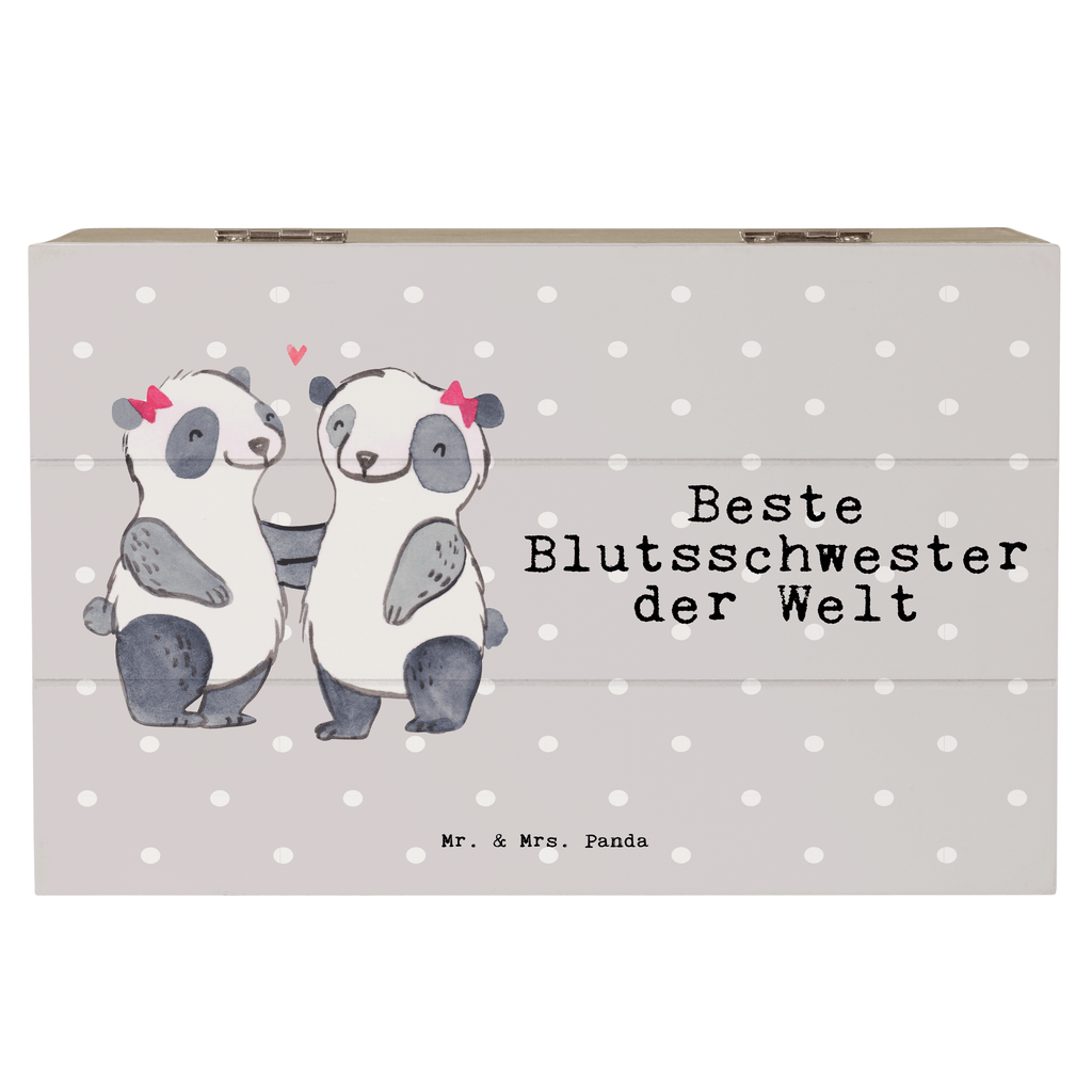 Holzkiste Panda Beste Blutsschwester der Welt Blutsschwester, Blutsgeschwister, Freundin, Bae, Schwestern, Schwester, Geschwister, Schwesterherz, Sister, Geschenk, Familie, Kleinigkeit, Beste, Tochter, Liebe Holzkiste, Kiste, Schatzkiste, Truhe, Schatulle, XXL,  Erinnerungsbox, Erinnerungskiste, Dekokiste, Aufbewahrungsbox  für, Dankeschön, Geschenk, Schenken, Geburtstag, Geburtstagsgeschenk, Geschenkidee, Danke, Bedanken, Mitbringsel, Freude machen, Geschenktipp