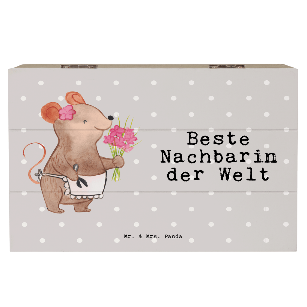 Holzkiste Maus Beste Nachbarin der Welt Nachbarin, Nachbarn, Nachbarschaft, Freundin, Angrenzer, Anwohnerin, Dankeschön, Bewohnerin, Freundschaft   Holzkiste, Kiste, Schatzkiste, Truhe, Schatulle, XXL,  Erinnerungsbox, Erinnerungskiste, Dekokiste, Aufbewahrungsbox  für, Dankeschön, Geschenk, Schenken, Geburtstag, Geburtstagsgeschenk, Geschenkidee, Danke, Bedanken, Mitbringsel, Freude machen, Geschenktipp