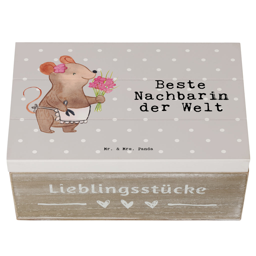 Holzkiste Maus Beste Nachbarin der Welt Nachbarin, Nachbarn, Nachbarschaft, Freundin, Angrenzer, Anwohnerin, Dankeschön, Bewohnerin, Freundschaft   Holzkiste, Kiste, Schatzkiste, Truhe, Schatulle, XXL,  Erinnerungsbox, Erinnerungskiste, Dekokiste, Aufbewahrungsbox  für, Dankeschön, Geschenk, Schenken, Geburtstag, Geburtstagsgeschenk, Geschenkidee, Danke, Bedanken, Mitbringsel, Freude machen, Geschenktipp