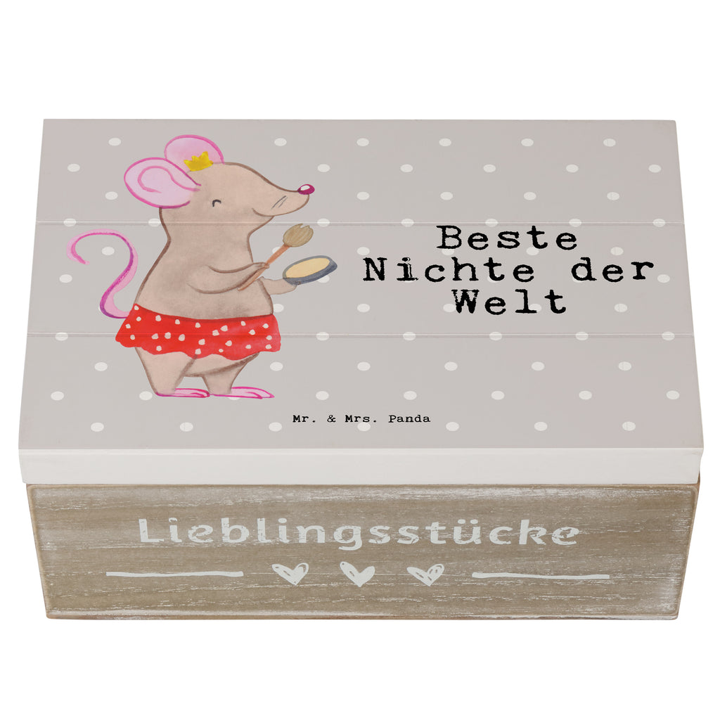 Holzkiste Maus Beste Nichte der Welt Nichte, Onkel, Tante, Patentante, Patenonkel, Patenkind, Taufe, Tochter der Schwester, Tochter des Bruders, Beste Holzkiste, Kiste, Schatzkiste, Truhe, Schatulle, XXL,  Erinnerungsbox, Erinnerungskiste, Dekokiste, Aufbewahrungsbox  für, Dankeschön, Geschenk, Schenken, Geburtstag, Geburtstagsgeschenk, Geschenkidee, Danke, Bedanken, Mitbringsel, Freude machen, Geschenktipp